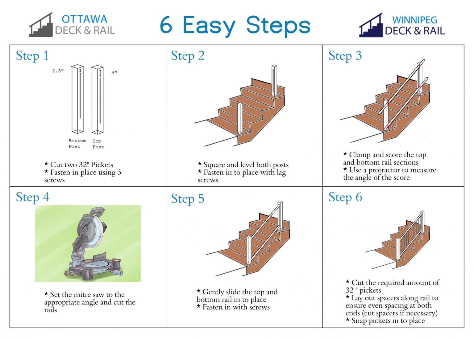 INSTALLATION INSTRUCTIONS « Winnipeg Deck and Rail